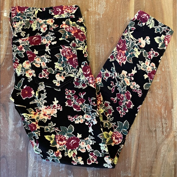 Free People Pants - Free People Floral Corduroy Pants